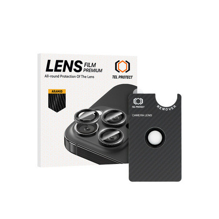 Tempered glass Tel Protect 3D Lens Aramid Series on camera for Iphone 17 Air (lens 1 piece)
