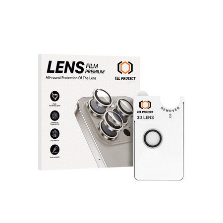 Tempered glass Tel Protect 3D Lens on camera for Iphone 17 Air transparent (lens 1 piece)