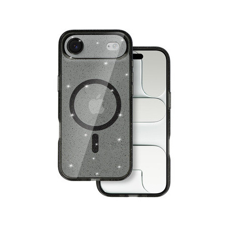 Glitter Magsafe Case for Iphone 17 Air black clear