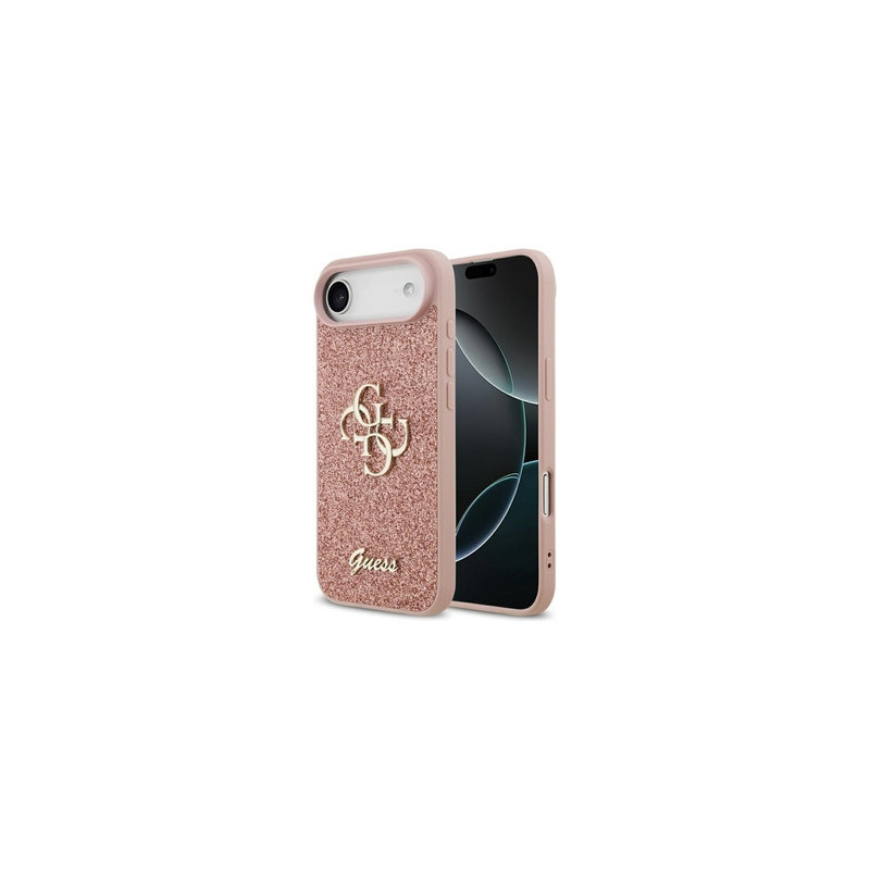 Original Case GUESS Fixed Glitter Big 4G for Iphone 17 Air pink