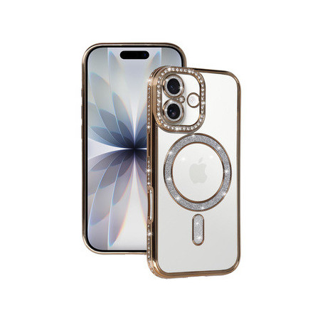 Bling Magsafe Case for Iphone 17 gold