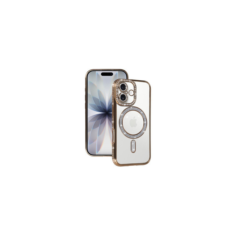 Bling Magsafe Case for Iphone 17 gold