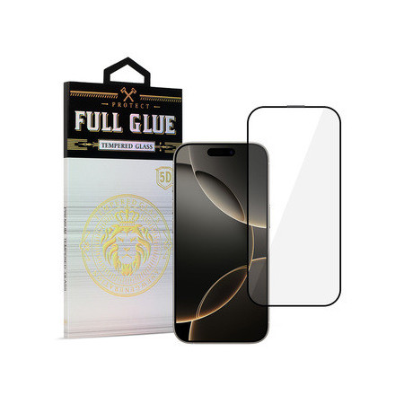 Tempered Glass HARD Full Glue 5D for IPHONE 16 PRO/17 BLACK