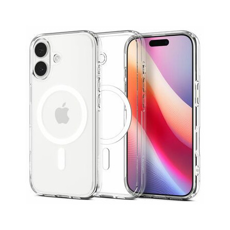 Case SPIGEN Ultra Hybrid Mag Magsafe ACS10380 for Iphone 17 - Clear/White