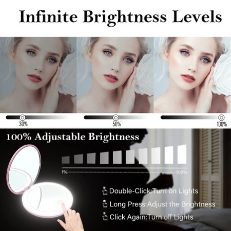 LED Zrkadlo Compact Nabíjacie