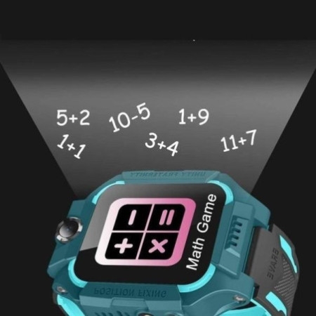 Detské smart hodinky, gps tracker, green purple