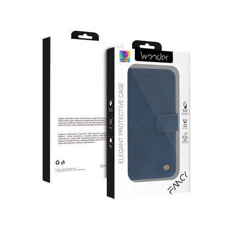 KaburaKnižkové puzdro Wonder Fancy pre Samsung Galaxy S25 – Tmavomodrá
