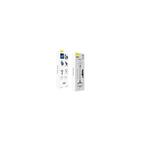 Blavec Fusion P07 MagSafe – Hliníkový selfie statív 3v1 (1,4 m) + diaľkový ovládač + 2 LED svetlá | Čierny