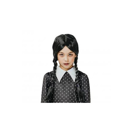 Parochňa – čierne vrkoče (štýl Wednesday Addams)