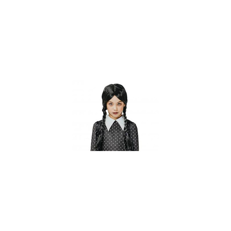 Parochňa – čierne vrkoče (štýl Wednesday Addams)