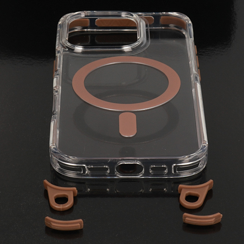 Tel Protect Strap Clear Case for iPhone 16 Pro - gold