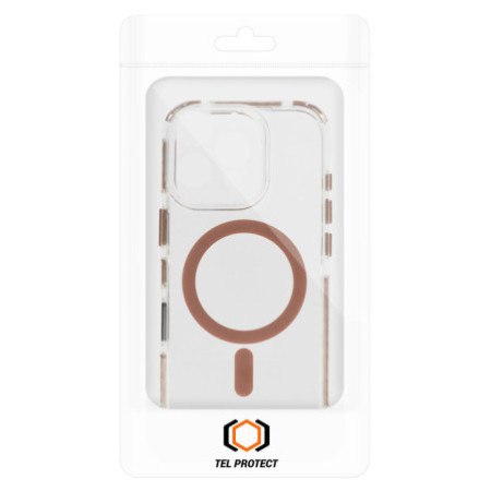 Tel Protect Strap Clear Case for iPhone 16 Pro - gold