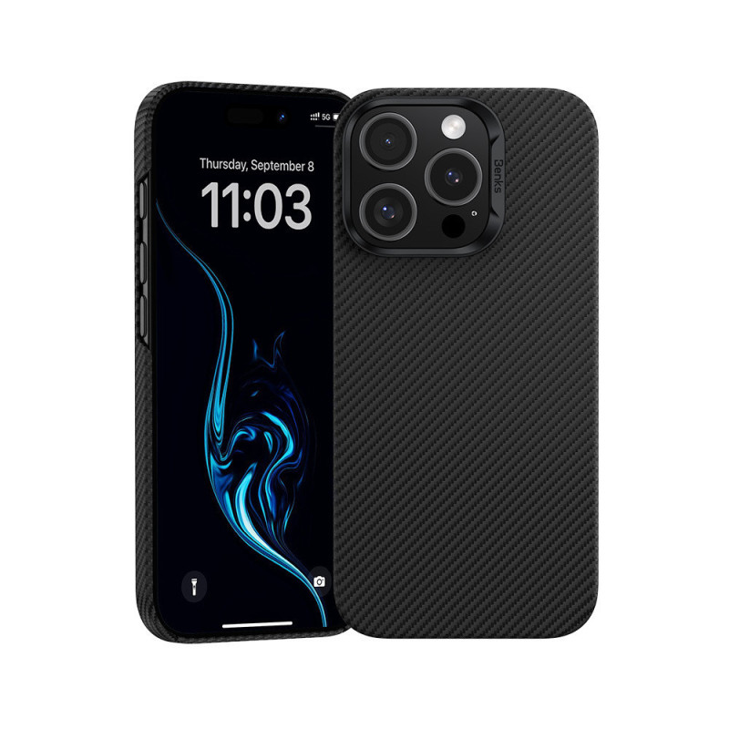 Benks Etui Magnetic Armor Air Kevlar PC Frame for iPhone 16 Pro - black