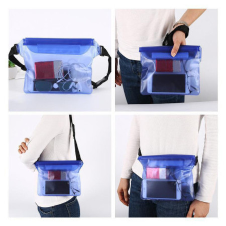 Waterproof pouch - light blue