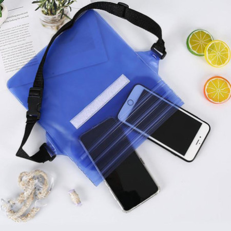 Waterproof pouch - light blue