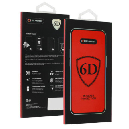 Tel Protect Full Glue 6D Tempered Glass for SAMSUNG GALAXY A24 4G/A25 5G/M34 5G BLACK