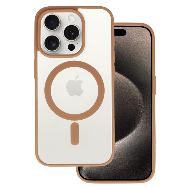 Acrylic Color Magsafe Case for Iphone 16 Plus desert titanium
