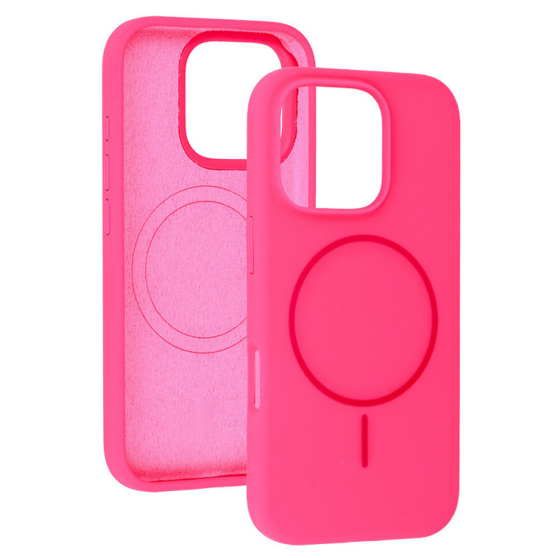 Magsafe Slim Silicone for Iphone 16 Pro pink