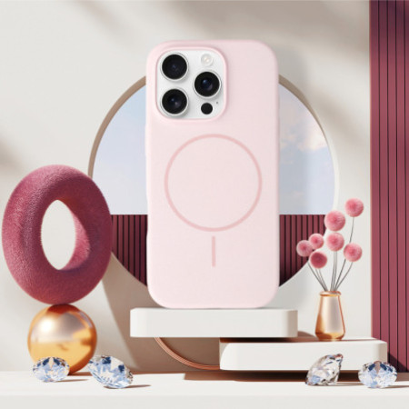 Magsafe Slim Silicone for Iphone 16 Pro Max - light pink