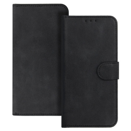 UNIVERZÁLNE knižkové puzdro pre iPhone 12/13/Samsung S6/A5 2016/Xcover 4/S22/Huawei P8 2017 - čierne, veľkosť S