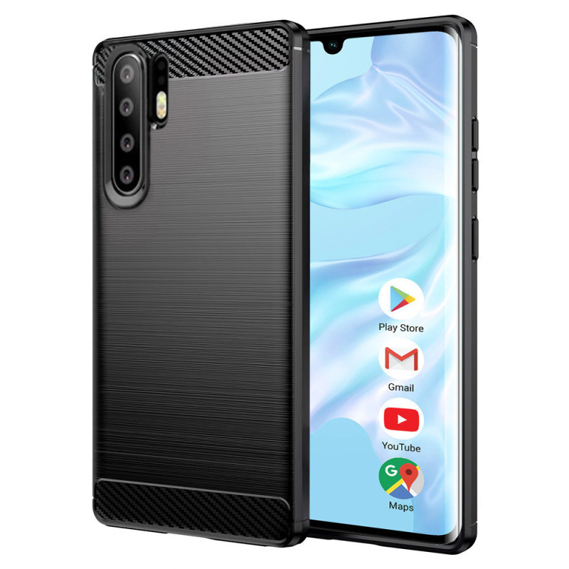Puzdro Carbon pre Huawei P30 Pro - čierne