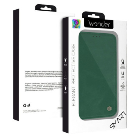Knižkové puzdro Wonder pre Iphone 17 - zelené
