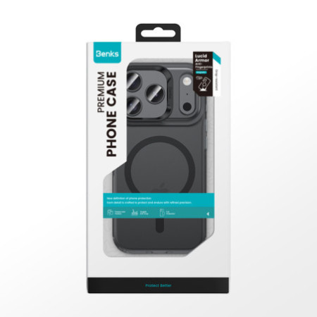 Magnetické puzdro Benks Lucid Armor pre iPhone 17 Pro - čierne