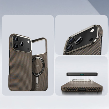 Benks Magnetické puzdro Armor Tint Kevlar 1000D pre iPhone 17 Pro Max - zlatý