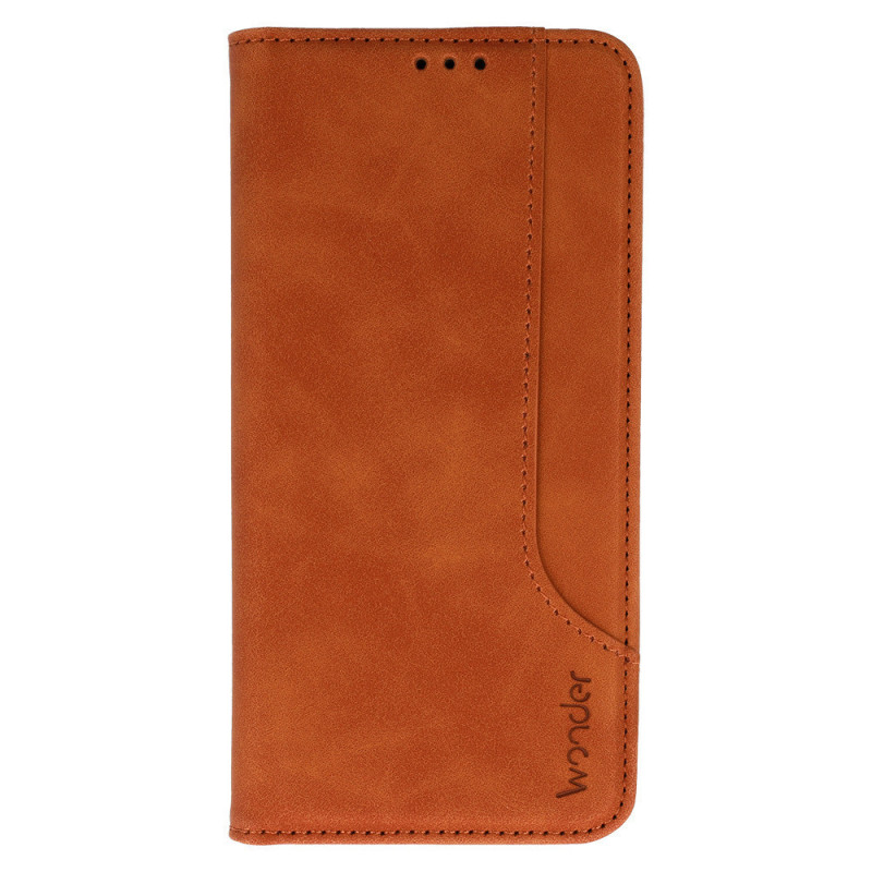 Knižkové puzdro Wonder pre Xiaomi Redmi Note 14 Pro 5G - hnedé