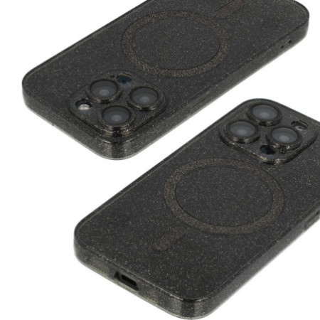 Puzdro Magsafe pre iPhone 17 - čierne priehľadné