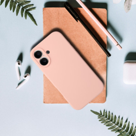Silikónové puzdro pre iPhone 17 - broskyňové