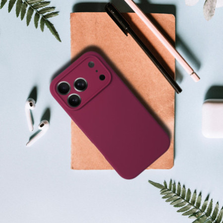 Silikónové puzdro pre iPhone 17 Pro - bordová farba