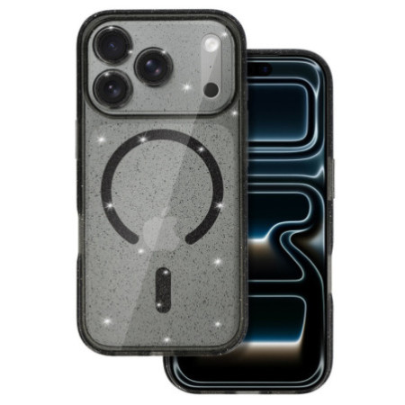 Magsafe puzdro pre iPhone 17 Pro - čierne priehľadné