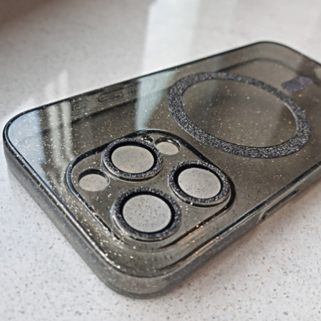 Magsafe puzdro pre iPhone 17 Pro - čierne priehľadné