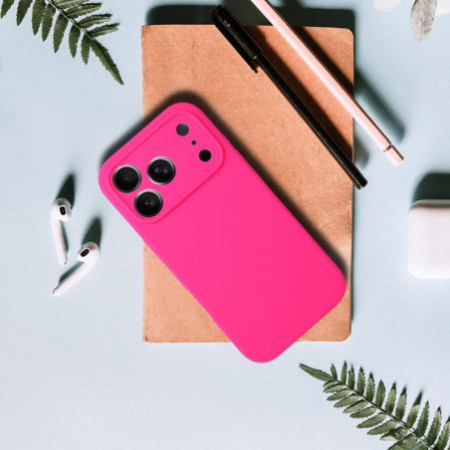Silikónové puzdro pre iPhone 17 Pro - fuchsia