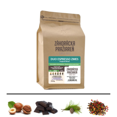 ZRNKOVÁ KÁVA DUO ESPRESSO ZMES 50% Arabica 50% Robusta - 1000g