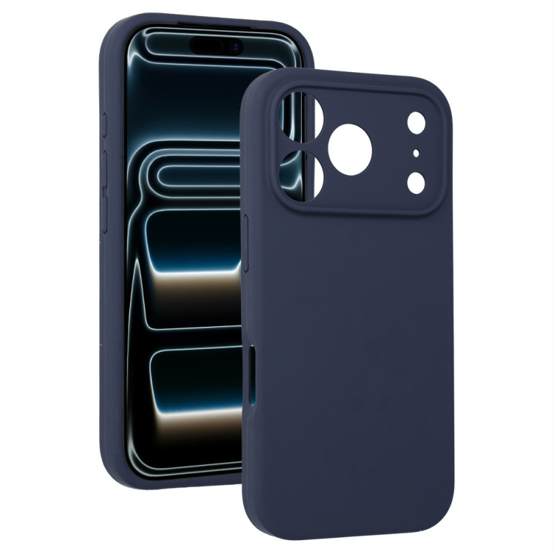 Silikónové puzdro pre iPhone 17 Pro Max - tmavomodré