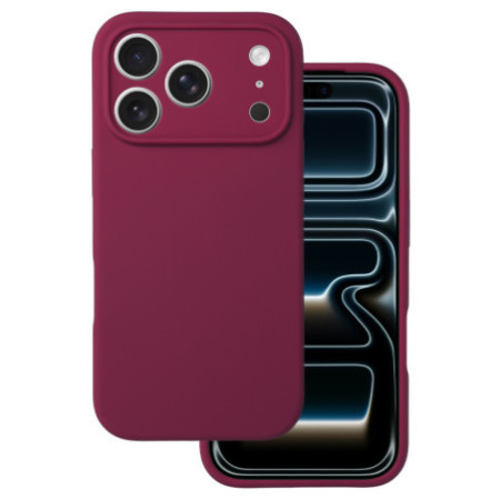 Silikónové puzdro pre iPhone 17 Pro Max - bordové