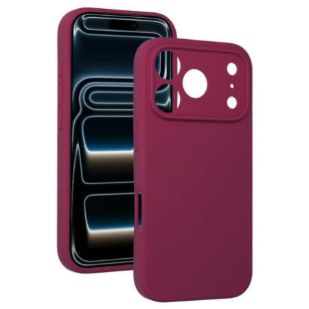 Silikónové puzdro pre iPhone 17 Pro Max - bordové