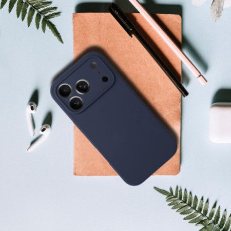 Silikónové puzdro Lite pre iPhone 17 Pro - tmavomodré