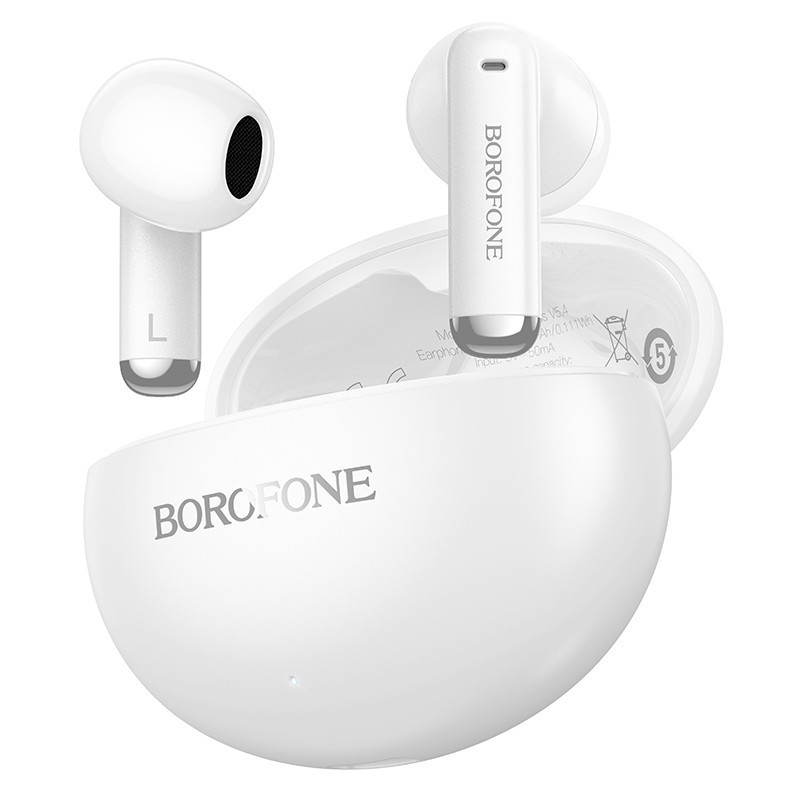 Bluetooth slúchadlá Borofone TWS FQ12 biela farba