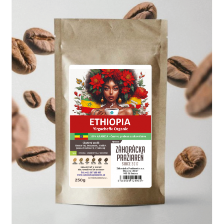 Zrnková káva Ethiopia Yirgacheffe Aricha 100% Arabica - 500G