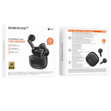 Bezdrôtové slúchadlá Borofone TWS Bluetooth BW88 - čierne