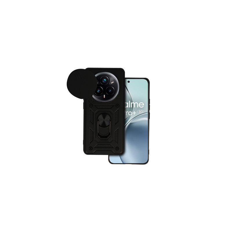 Slide Camera Armor Case for Realme 14 Pro 5G Black