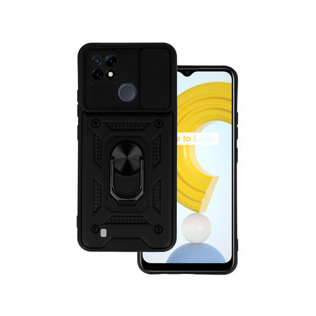 Slide Camera Armor Case for Realme C21 Black
