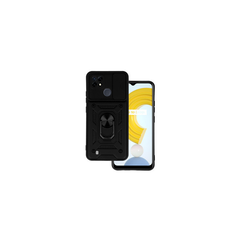Slide Camera Armor Case for Realme C21 Black