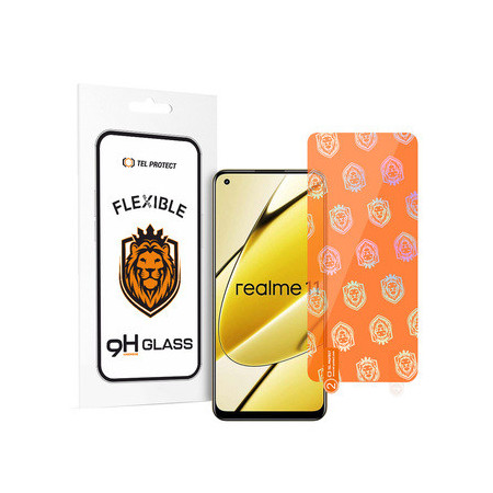 Tel Protect Best Flexible Hybrid Tempered Glass for REALME 11/13