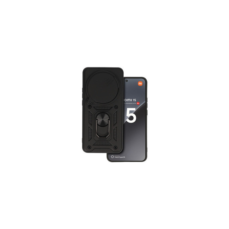 Slide Camera Armor Case for Xiaomi 15 Ultra 5G Black