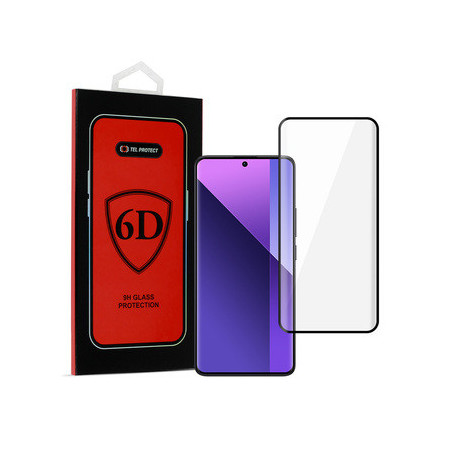 Tel Protect Full Glue 6D Tempered Glass for XIAOMI REDMI NOTE 13 PRO PLUS 5G BLACK