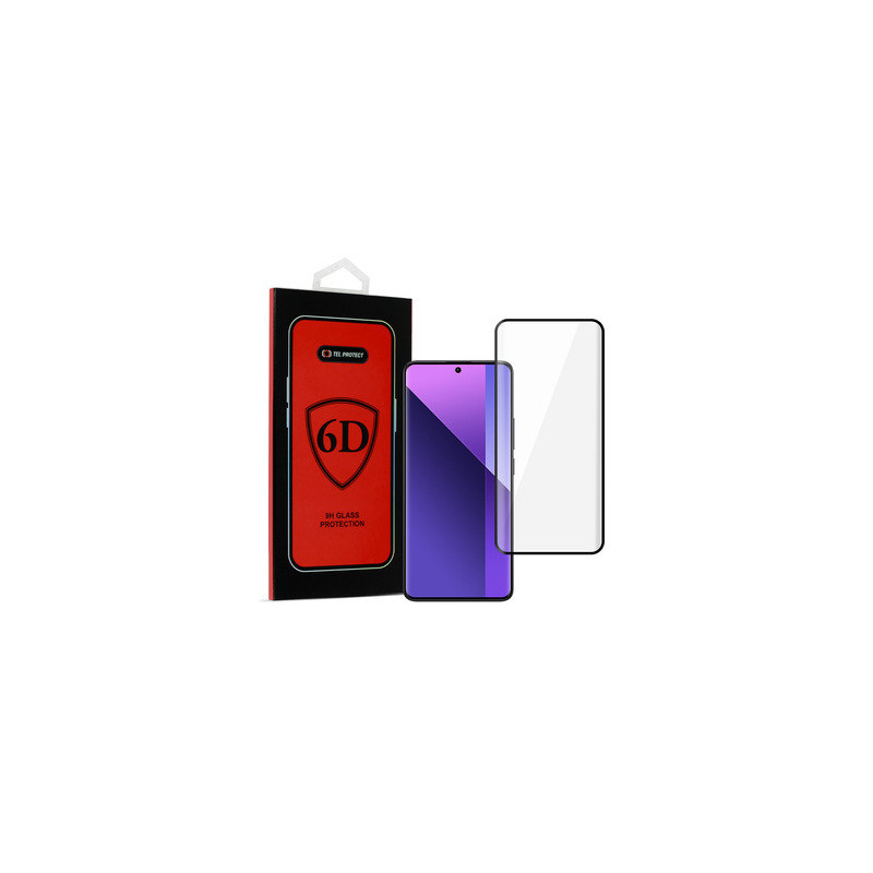 Tel Protect Full Glue 6D Tempered Glass for XIAOMI REDMI NOTE 13 PRO PLUS 5G BLACK